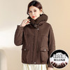 QYM  CS25D160洋气大毛领羽绒服时尚加厚短款派克服外套 商品缩略图1