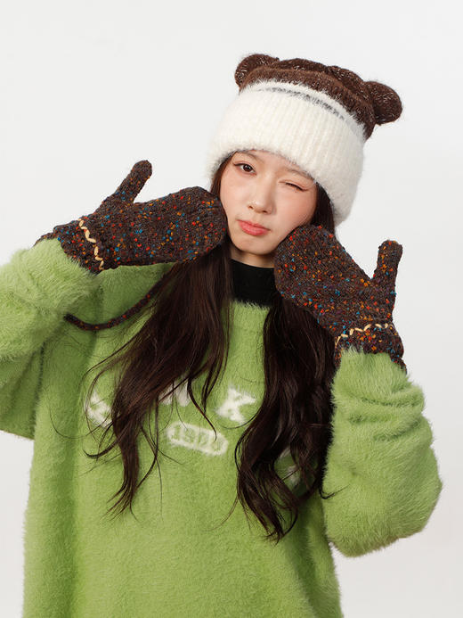 混色翻边针织帽-女款针织帽-纪念日百货门店同款165643848 商品图0