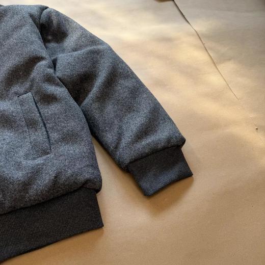 D120414冬季2025仿羊绒毛领高级灰连帽棉服外套男女同款 商品图13