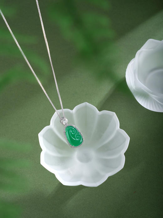 子佩集【清欢如意】银S925套链【TL016430】绿玉髓02511 商品图2