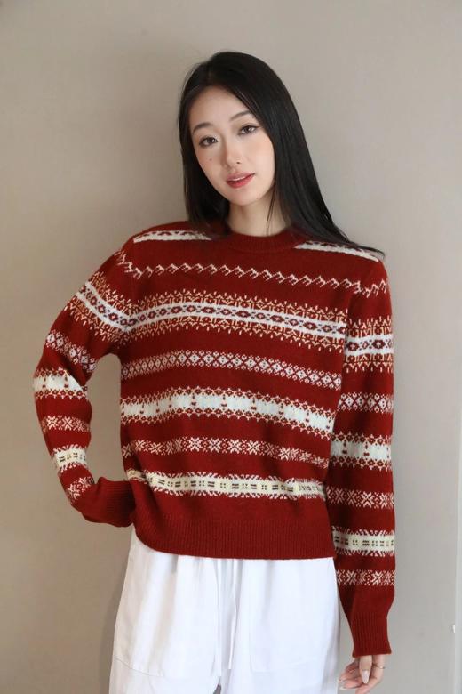 北欧假期费尔岛羊毛针织衫 B01JY26010 商品图6