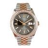 【95新】ROLEX 劳力士126281-0001天文台认证自动机械机芯36MM（男款）日志型系列蚝式钢/18K玫瑰金；镶嵌钻石表圈 281125NJS23 商品缩略图0