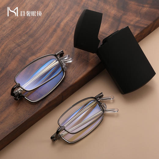 目奢纯钛超轻时尚老花镜 中老年护眼防蓝光 高清眼镜 商品图7