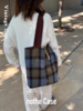 nothe Case布然/BLSW195-001/「柏林书屋」复古羊毛格纹大容量托特包 商品缩略图0