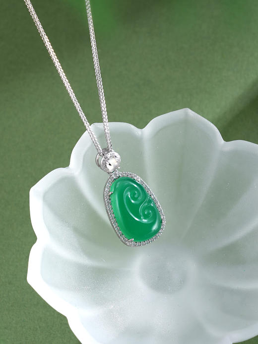 子佩集【清欢如意】银S925套链【TL016430】绿玉髓02511 商品图1