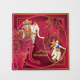 财神牵象金属书签