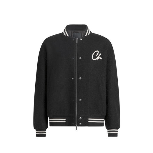 CHINISM赤尘 盘绳绣花毛呢外套男冬季加厚羊毛棒球夹克男士棉服 商品图0