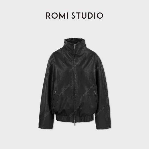 ROMI STUDIO土耳其进口羊皮革植鞣摩登复古立领皮衣 RWCWWG5700 商品图0