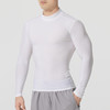 安德玛白色高领紧身衣男子秋季新款训练健身衣舒适跑步长袖T恤 商品缩略图0