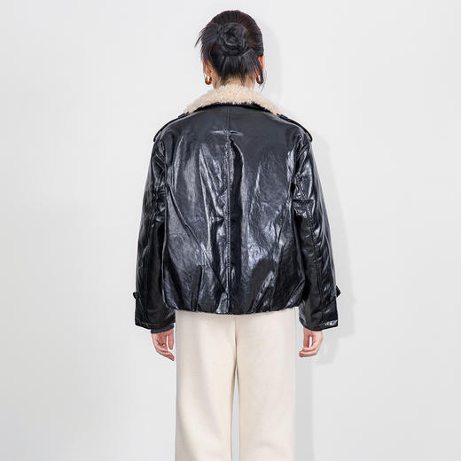 「高货wl」全新升级【铂金会员441/天猫589/差价148】(04357)洛诗琳复古裂纹皮毛领羽绒服2025冬季新款百搭保暖短外套 商品图2