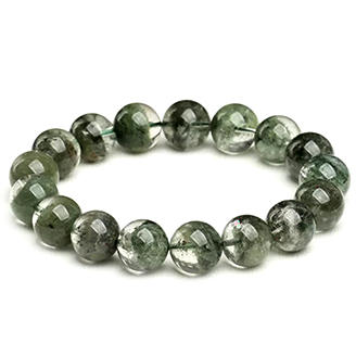 凝幽蕴翠·天然巴西绿幽灵水晶聚宝盆手串 商品图1