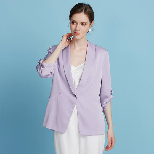 EITIE爱特爱夏季新款休闲轻薄一粒扣西装外套7803506 商品图5