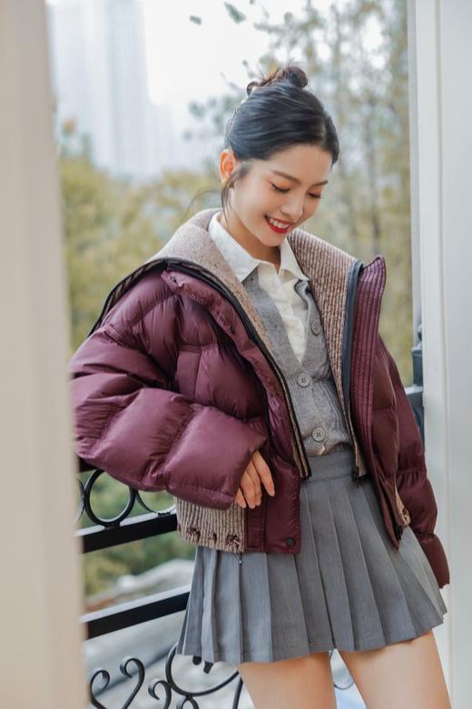 Kai & Kiera 个性假两件大翻领羽绒服外套 21606 商品图1