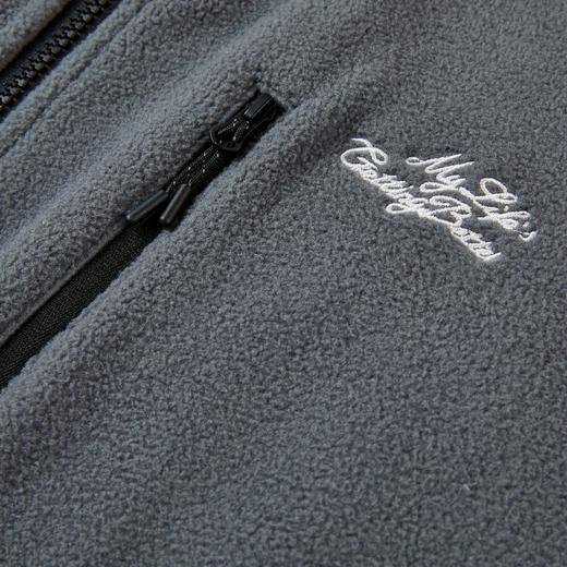 NPC潮牌口袋字母刺绣双面摇粒绒拉链衫男夹克双头拉链NP4BTJ07 商品图3