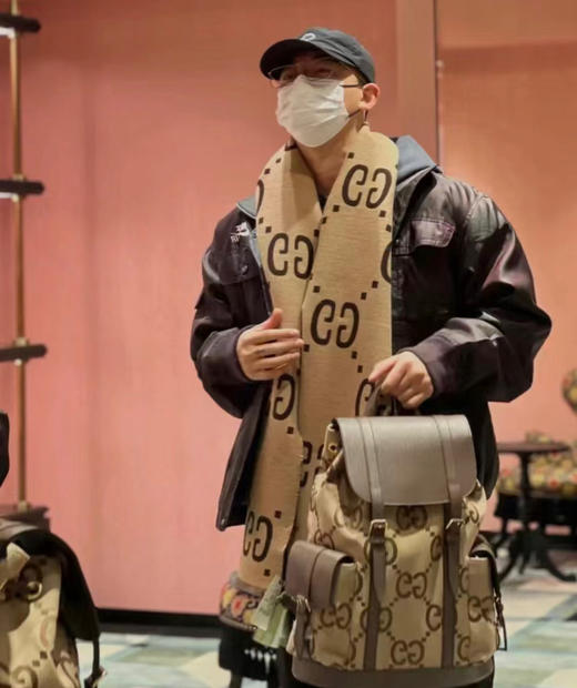 古驰 经典大G  提花品牌标志性元素  羊毛围巾（DSX） 商品图1