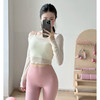 跃牌【安琪拉系列】新款瑜伽服女运动普拉提两件套清新性感网纱花边健身上衣长袖t恤 商品缩略图1