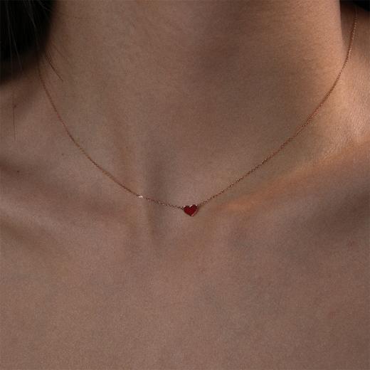 北京仓｜Vanrycke-EMOJI-18K玫瑰金 小红心 项链［法国设计师］ 商品图2