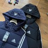 三条杠经典款连帽纯色男女羽绒服 商品缩略图4