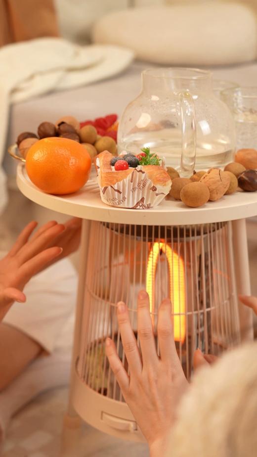 【围炉煮茶取暖器】卡蛙红外围炉取暖器 KW-CHO8N11 360度环绕速暖围炉 防烫材质 可拆卸桌板 2档控温 倾倒断电 降噪无风感 提手防烫材质 商品图9