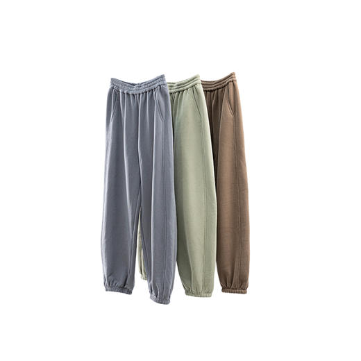 特绽放830朵/三剑客·纯棉加绒加厚收脚显瘦卫裤直筒休闲裤束脚裤 商品图4