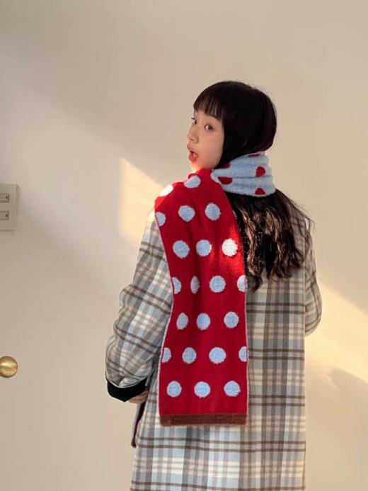 nothe Case布然/LX198-001/「露夕」温暖波点撞色围巾 商品图1