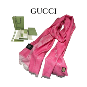 【双12特惠】【送礼盒礼袋】Gucci古驰织花羊毛真丝围巾 