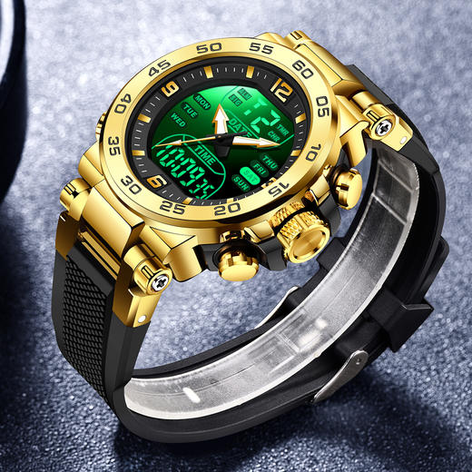 【硬朗风格 耐刮耐磨 30米生活防水】FOXBOX立体感户外运动夜光电子手表（FB0093） 商品图9