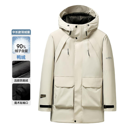 半身缘男装 冬季户外防风保暖中年百搭派克羽绒服2588 商品图0