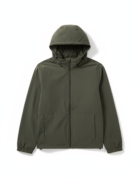 佐丹奴男装BM纯色梭织可藏帽网里风衣外套13074827