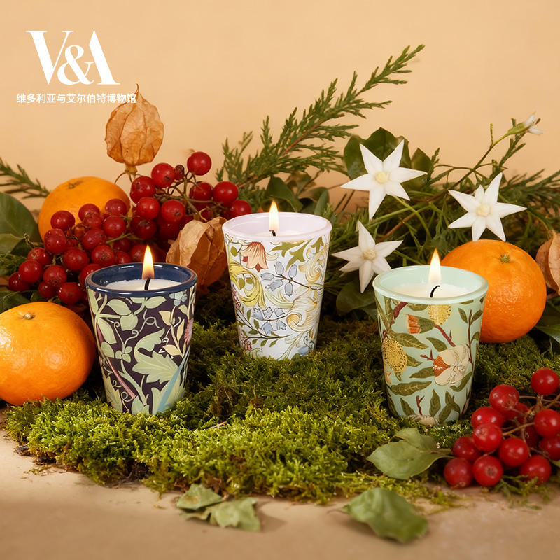 V&A博物馆 水果或石榴 金色百合 康普顿 香氛蜡烛