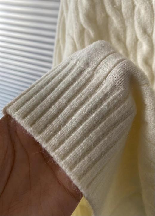 D120429宋佳同款翻领绞花毛衫女2025秋冬新品针织衫上衣 商品图13