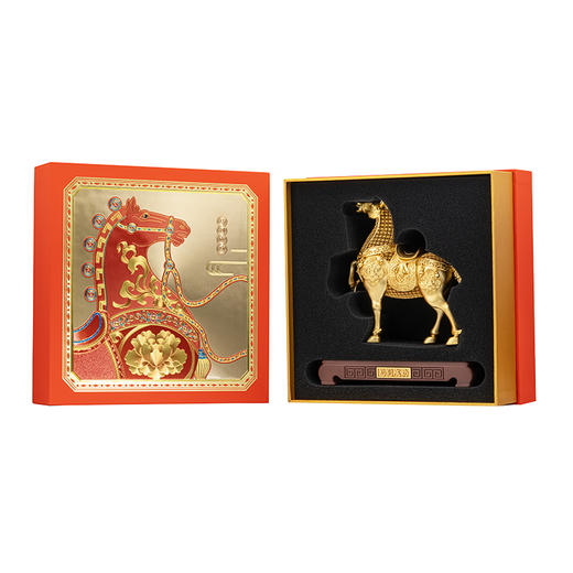 马到成功花丝金摆件盛世骏马花丝传承人袁长君督造 商品图3