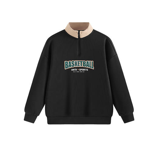 超级安踏儿童加绒卫衣秋冬保暖套头衫男大童运动长袖352541719U 商品图0