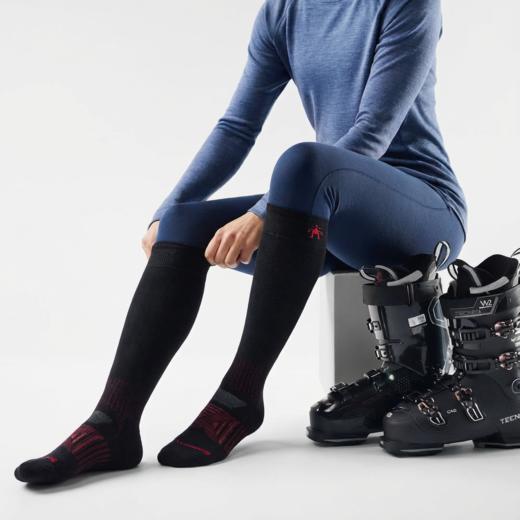 智慧羊毛 越野跑滑雪 重量减震 保暖 及膝盖 羊毛袜(SmartWool PhD Outdoor Heavy Over-The-Calf Socks SW015047001) 商品图0