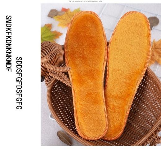 【20双鞋垫】 黄金绒秋冬保暖加厚加绒压花皮毛一体保温吸汗透气鞋垫 商品图2