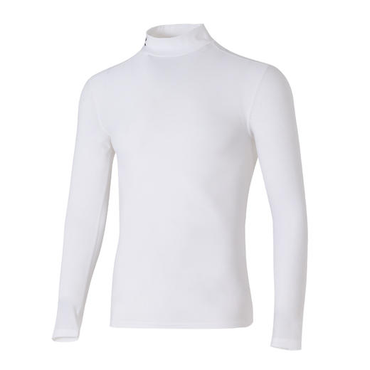 安德玛白色高领紧身衣男子秋季新款训练健身衣舒适跑步长袖T恤 商品图4