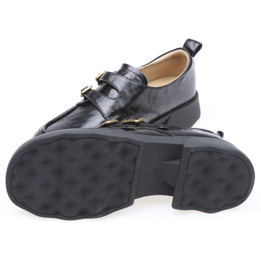 【云粉节】BF楼千百度厚底手抓皮乐福鞋女2026春季新款增高英伦风小皮鞋深口单鞋A26152808吊牌价999活动价799 商品图3