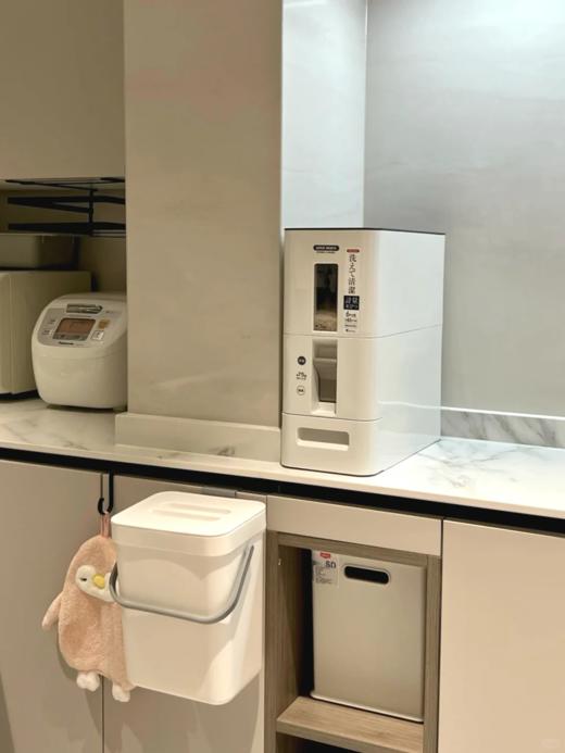 72小时内发货【自动计量米桶】ASVEL阿司倍鹭品牌，计量防潮加厚，防霾防虫防蛀，自动出米桶  别看桶小小的不大，大号的可以放24斤米，一般一袋米20斤，妥妥的方便，斜坡设计让米一粒不剩的到碗里来 商品图3