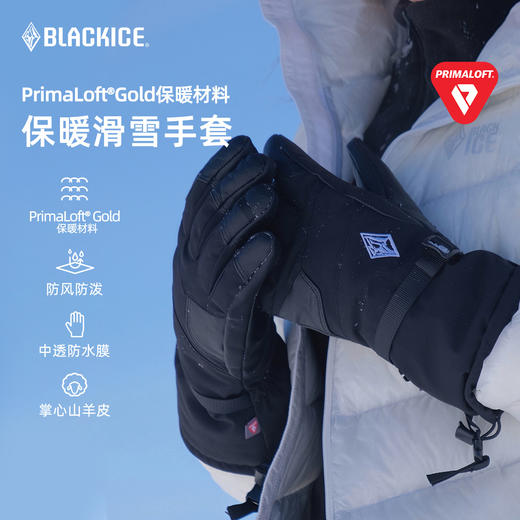 黑冰男女士金标p棉保暖手套冬季单双板滑雪骑行防泼水Z2306 商品图1