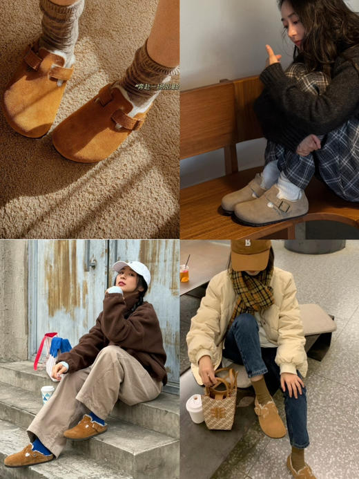 独家全新升级勃肯鞋 𝐋𝐨𝐧𝐝𝐨𝐧 𝐬𝐡𝐞𝐚𝐫𝐥𝐢𝐧𝐠 羊毛系列半包+全包！正码 商品图3