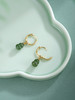子佩集【福禄双收】银S925耳环【EJ00727】镀金葫芦和田碧玉圆圈扣环古法银2511 商品缩略图5