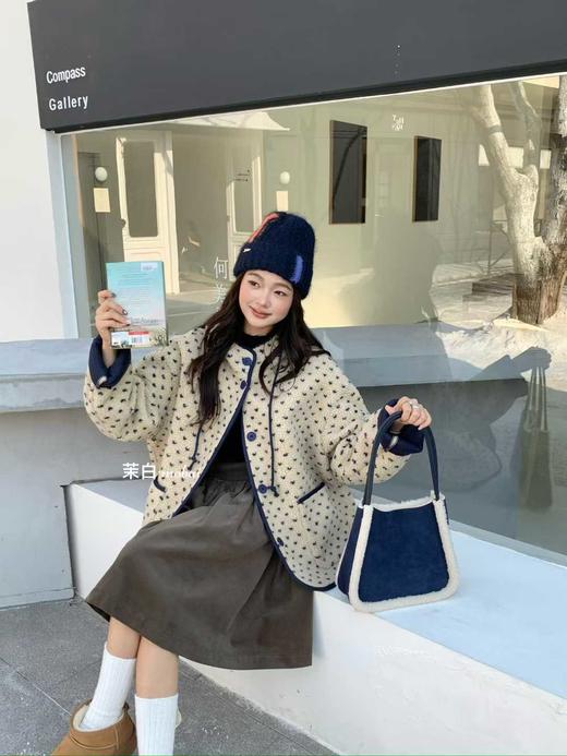 【GZ】无忧购 新款韩版爱心波点保暖羊羔毛棉衣外套255252#（截单后3-5天发货） 商品图2