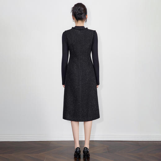 「高货wl」全新升级【铂金会员358/天猫479/差价121】(11926)洛诗琳气质小香风粗花呢连衣裙2025秋冬显瘦马甲背心裙女 商品图1