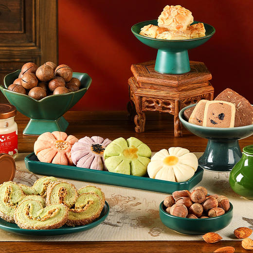 【元正长安礼盒】皇家尚食局国风糕点礼盒装圣诞节坚果燕窝礼品送长辈新年伴手礼物1282g 商品图3