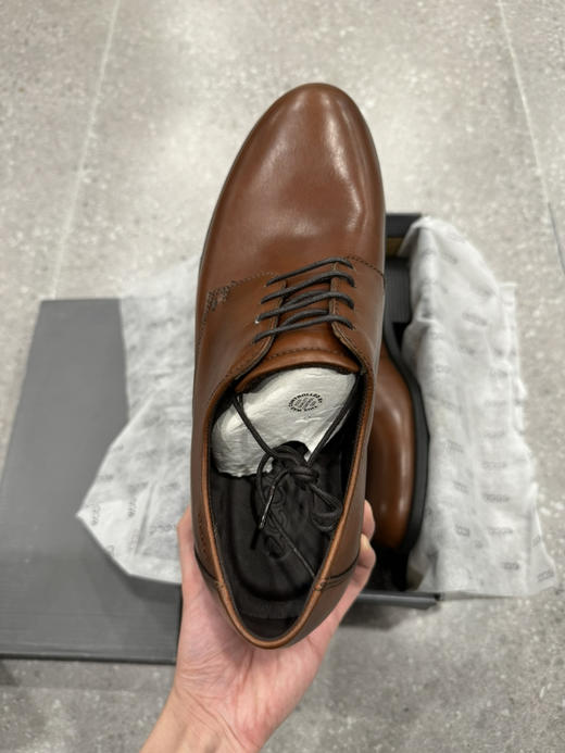 正品ecco爱步 皮革 简约百搭 正装皮鞋 男款 43码 棕色0549 商品图3