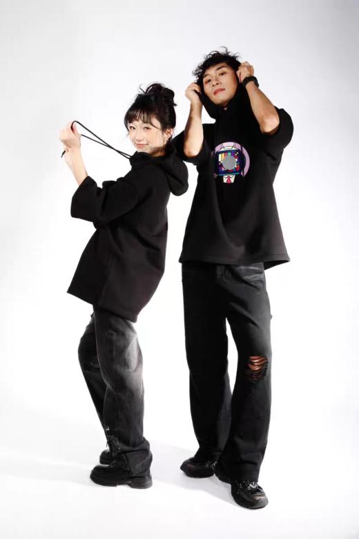 【跳一针】x 谢建平联名限量七分袖帽衫--镜像自我 商品图1