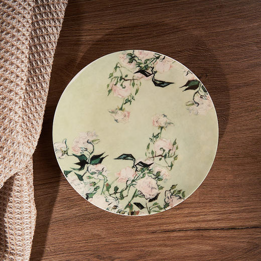 物兮物大师系列 梵高 玫瑰/鸢尾花 8寸骨瓷盘 商品图1