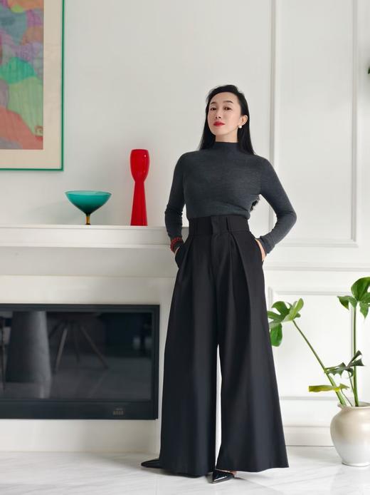 半高领羊绒衫-远山黛 商品图3