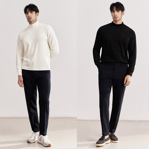 【单拍不发！89元2件，118元3件】虎头刺绣男士双面绒打底衫｜双面德绒，一件顶两件，轻盈又保暖！万针刺绣，有风骨显品味！ 商品图2