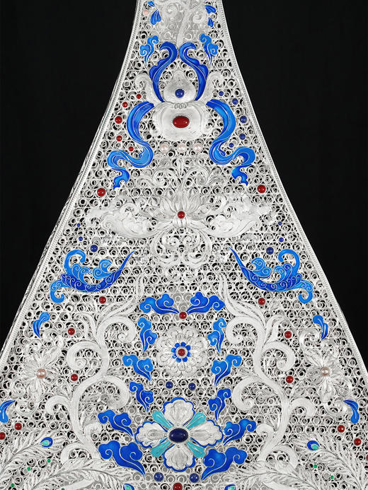 子佩集S999银手工银花丝【鸾凤和鸣·琵琶记】花丝镶嵌摆件【HSPP】大师工坊原创设计2511 商品图8